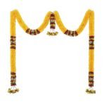 Amazon Brand Umi - Toran for Main Door Entrance, Bandarwal for Festival, Pooja Mandir & Wedding, (42 inches x 24 inches) Handmade Traditional Flower Hanging for Home & Office Decor (AA1104/4) - Image 4