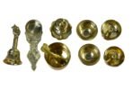 8-Inch Plain Brass Pooja Thali Set with Diyas, Kumkum Bowls, Agarbatti Stand & Accessories(AA1103/122) - Image 4