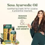 SESA Ayurvedic Hair Oil With Bhringraj & 17 Rare Herbs With Coconut Oil and 4 Nourishing For Hair Growth Help Control Hair Fall with Easy Applicator For Women and Men (200 ml) - Image 3