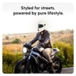 HEADFOX N2F Sharp Full Face Bluetooth Helmets for Bike | Waterproof Smart Helmet for Man & Women | ISI Certified | Built-in Bluetooth | Gloss Finish (AA1104/128) - Image 2