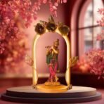 Lord Krishna Metal Figurine with LED Arch Frame | Handcrafted Decorative Showpiece for Home Temple & Living Room | Premium Tabletop Décor |10x6x13.5 Inch (Metal Frame Krishna) - Image 2