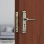 Godrej Mortise Lock I Handle Set 1CK EM02 I 6-Lever Lock I 3 Keys I Double Throw I 5" Handle I Left/Right Handed Door Operation| for Office & Internal Doors | Antique Brass Finish I 5 Year Warranty[AA1100/40]