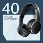 Boat 2025 Launch Rockerz 411, 40Ms Low Latency, 40Hrs Battery, 40Mm Drivers, ENx Tech, Stream Ad Free Music via App Support, Bluetooth Headphones, Wireless Over Ear Headphone with Mic (Active Black) (AA1104/186) - Image 4