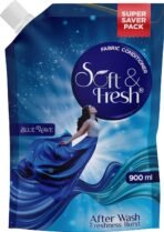 Soft & Fresh combo Pack of Pink Coral & Blue Wave 2X900ml, best Fabric Conditioner softener increase Freshness and softness 900ml refill pouch Pack of 2(AA1103/132) - Image 2