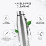 MILTON Drift 1000 Stainless Steel Water Bottle 950 ml, Set of 3, Single Walled, ISI Certified I Leak Proof Lid, Rust Proof I For School, Office, Gym I Silver (AA1104/5) - Image 3