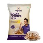 Sugar.fit Sugar Control Atta – 8-in-1 multigrain flour, sharbati wheat, ragi, millets, soybean, fenugreek & more, diabetic-friendly, 20% lower GI , high protein & fiber, healthy weight - 5 Kg (Pack of 1) [AA1102/167]