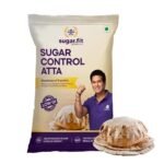Sugar.fit Sugar Control Atta – 8-in-1 multigrain flour, sharbati wheat, ragi, millets, soybean, fenugreek & more, diabetic-friendly, 20% lower GI , high protein & fiber, healthy weight - 5 Kg (Pack of 1) [AA1102/167]