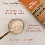 Two Brothers Organic Farms - Khapli Wheat Flour (5kg) | Low-Gluten Wheat Flour | High Dietary Fiber for Easy Digestion | Stoneground Emmer | Khapli Atta | India's Only Certified Glyphosate Free Atta    (AA1104/22) - Image 2