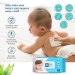 Mee Mee Soft Gentle Baby Wet Wipes (72 Wipes) Pack of 12 | Infused with Aloe Vera and Vitamin E | Paraben & Sulphate Free | Cleansing Wipes | Wipes Combo for Babies - Image 4