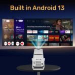 WZATCO Yuva Go Plus, 1080P Native Projector 4K Ultra HD, Android 13.0 Smart Home, Rotatable, Auto & 4D Keystone. WiFi 6 & BT, Screen Mirroring, ARC, Room Portable Cinema, White (AA1102/66) - Image 2
