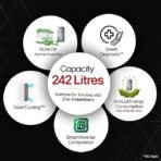 LG 242 L 3 Star Smart Inverter Frost-Free Double Door Refrigerator (GL-I292RPZX, Shiny Steel, Door Cooling+) - Image 2