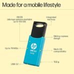 HP 712w (64GB & 128GB) USB 3.2 Flash Drive- Blue  (AA1102) - Image 2