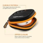 Amazon Basics Earphone Carrying Case - Multi Purpose Pocket Storage with Carabiner Hook, Travel Organizer for Earphones, Pen Drives, Memory Card, Cable (Black) (AA1102/26) - Image 4