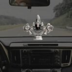 CraftVatika 999 Silver Plated Tirupati Balaji Idol Face, Venkateshwara Swamy Idol for Car Dashboard, House Warming Gifts, Home Pooja Temple, Home Decor Items, Wedding Birthday(AA1103/113) - Image 2