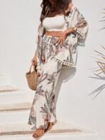 Leriya Fashion Co Ord Set for Women Stylish | Summer Travel Co-Ord Set Short Sleeve Shirt & Wide-Leg Pant | Paisley Printed Stylish Casual Outfit for Summer Cord for Women | Dress for Woman - Image 4