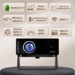 WZATCO Yuva Blaze, Android 13, Smart Home Projector 4k Ultra HD, Native 1080P Fully Automatic, 1000 ANSI Lumens, HDMI ARC, WiFi 6 & BT, Screen Mirroring, Portable Room Cinema, 270° Rotate, Black (AA1102/63) - Image 4