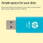 HP 712w (64GB & 128GB) USB 3.2 Flash Drive- Blue  (AA1102) - Image 3