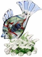Somil Enjoying Fish Crystal Glass Decorative Showpiece Handcrafted Gift Figurine Home Décor for Table, Shelf & Gifting Multi-Color,Pack of 1(AA1103/85) - Image 5