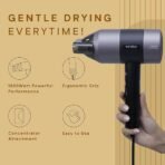 WINSTON Turbo Pro Hair Dryer - 1800W | Quick Drying Blow Dryer with Low Noise, Cool Shot & Overheat Protection - 1 Year Warranty (Black) (AA1104/70) - Image 3