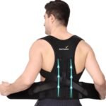 PLETHEON Posture Corrector Belt for Men & Women | Adjustable Shoulder & Upper Back Support Brace | Spine Alignment | Fit From 30 to 44 Inch Tummy [AA1102/139]