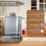 Everest ABS Body EPS 50-N Voltage Stabilizer for Refrigerator Up to 310 liters with LED Indicator | Working Range : (130 V to 290 V) | Capacity: 2 A | 5 Years Warranty - Grey Colour Fridge Stabilizer (AA1104/149) - Image 5