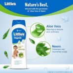 Little's Organix Baby Shampoo I Mild & Gentle I Enriched wIth Organic Ingredients - Neem & Aloe Vera extracts I Free from Paraben & Phthalates I Dermatologically Tested , 400 ml (AA1104/39) - Image 3