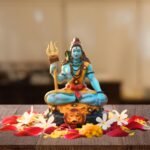 Shiva Statue for Car Dashboard & Home Decor | 3.5 Inch Resin Shiv Ji Idol for Pooja Room, Living Room, Office, Spiritual Showpiece & Gift (7x5x9 cm)(AA1103/117)