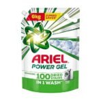 Ariel Power Gel Liquid Detergent for Front Load – 6kg | Removes 100 Dried Stains in 1 Wash | Faster Dissolving | Long-Lasting Fragrance | Color Protection | At the price of Powders