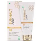 GOLD Sunscreen SPF 50 PA+++ for UV Broad Spectrum Protection, Hydrating Gel With Aloe Vera, No White Cast, Water Resistant, Dermatologically Tested, For Men and Women, All Skin Types, 50g.[AA1098/56]