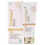 GOLD Sunscreen SPF 50 PA+++ for UV Broad Spectrum Protection, Hydrating Gel With Aloe Vera, No White Cast, Water Resistant, Dermatologically Tested, For Men and Women, All Skin Types, 50g.[AA1098/56]