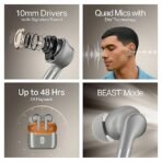 Boat Airdopes 141 Gen 2 (2025), 4 Mics ENx Tech, 48 Hrs Playback, Free Music Streaming, Fast Charge, Low Latency, IPX4, v5.4 Bluetooth Earbuds, TWS Ear Buds Wireless Earphones with mic (Grey) - Image 2