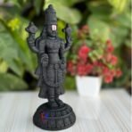 Tirupati Balaji Idol For Car Dashboard, Venkateswara Swamy Murthi, Vaastu Advised Balaji Statue - Tirupati Balaji Murti Idols For Pooja Room (Marble, Black Big), 20 cm, 8 cm(AA1103/109) - Image 2