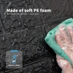 Brick Wallpaper PE Foam self Adhesive Brick Design Wall Stickers/DIY Wallpaper for Home Hotel Living Room Bedroom Cafe Deco (70 x 77 cm) (Black & Pink & White and Gold & Yellow) (AA1102/52) - Image 2