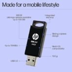 HP 712w (64GB & 256GB) USB 3.2 Flash Drive- Black  (AA1102) - Image 2
