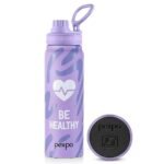 Pexpo Austin 800 ISI Certified Stainless Steel Vacuum Insulated Flask - 740ml | Double Wall | Sipper Cap | Hot & Cold Water Bottle | Loop Handle | for Home, Office, Gym, Outdoor - Orchid Purple