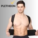 PLETHEON Posture Corrector Belt for Men & Women | Adjustable Shoulder & Upper Back Support Brace | Spine Alignment | Fit From 30 to 44 Inch Tummy [AA1102/139] - Image 3