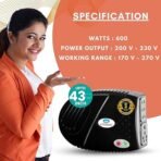 Everest ELS 600-N Mini Ultra Stabilizer Upto 43 Inchs TV for LCD/LED/3D/Smart TV (Black) (Working Range:170v – 270v) (AA1104/148) - Image 4