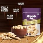 Happilo Premium Natural Whole Cashews 200g Value Pack | Dry Fruits, Kaju, Healthy Snacks | Unsalted Cashew Nuts | Crunchy, Nutritious & Delicious Nuts | Rich in Protein, Magnesium & Phosphorus (AA1104/24) - Image 2
