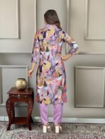Naixa Women's Wine Rayon Straigth Kurta with Pant and Dupatta Set (NX-501) - Image 3