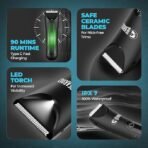 Beardo Ball Safe Pro Trimmer | Intimate Trimmer for Men | IPX7 Waterproof | Safe Ceramic Blades | 40mm T-Blade | 6000 RPM | 90 Min Runtime | Type-C Charging | Full Body Trimmer for Men - Image 2