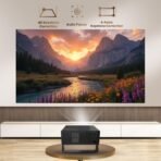 WZATCO Yuva Blaze, Android 13, Smart Home Projector 4k Ultra HD, Native 1080P Fully Automatic, 1000 ANSI Lumens, HDMI ARC, WiFi 6 & BT, Screen Mirroring, Portable Room Cinema, 270° Rotate, Black (AA1102/63) - Image 2