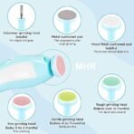 MHR Baby Nail Trimmer New Electric, Baby Nail File,Baby Nail Cutter 0To6 with Light &6 Grinding Pads for Newborn with Toddler Toes and Fingernails, Kids Nail Care, Polish Trim,Multicolor,Pack of 1 - Image 2