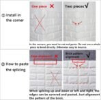 3D Brick Wallpaper PE Foam self Adhesive Brick Design Wall Stickers/DIY Wallpaper for Home Hotel Living Room Bedroom Cafe Deco (70 x 77 cm) - White (AA1102/51) - Image 3