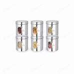 Ebun Stainless Steel See Through Small Containers | Small Containers with Capacity 350 Grams | Pack of 6 Pcs Combo, Silver [AA1100/13] - Image 5
