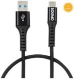 Amazon Brand - Solimo Fast Charging Braided Type C Data Cable, Suitable For All Supported Mobile Phones (1.5 Meter, Black) - Image 3