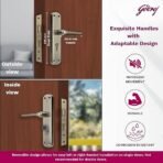Godrej Mortise Lock I Handle Set 1CK EM02 I 6-Lever Lock I 3 Keys I Double Throw I 5" Handle I Left/Right Handed Door Operation| for Office & Internal Doors | Antique Brass Finish I 5 Year Warranty[AA1100/40] - Image 2