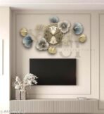 URBAN INSPIRATIONS Metal Wall Clock Big Antique Decorative Home Interior Stylish Watch & Silent Machine Gold for Bedroom/Living Room- 70CM,Analog(AA1103/168) - Image 2