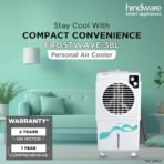 Hindware Smart Appliances | Frostwave 38L Personal Air cooler | Fan Based | 12" Fan Blade and Ice Chamber | White & Grey(AA1103/29) - Image 5