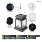 Homehop Solar Light Outdoor Garden Waterproof Hanging Candle Flickering Flame Effect Portable Decorative Lamp for Home, Tree, Patio, Tent, Table and Pathways (Pack of 1)(AA1103/38) - Image 4