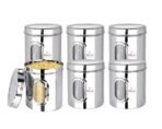 Ebun Stainless Steel See Through Small Containers 1.25 Kgs | Pack Of 6 Pcs Combo[AA1100/16]